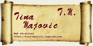 Tina Majović vizit kartica